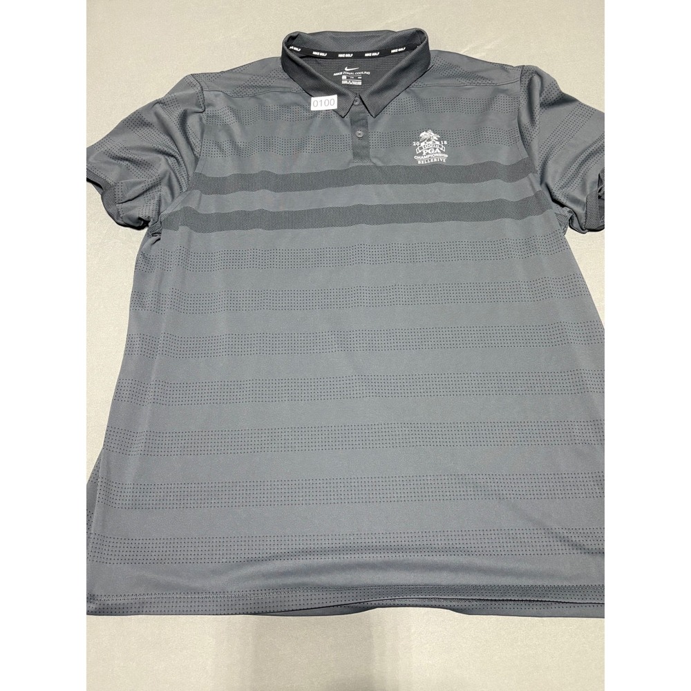 Nike Golf Zonal Cooling 2018 PGA Championship Bellerive Polo Shirt Gray XXL